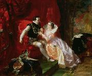 Edward Matthew Ward Leicester and Amy Robsart at Cumnor Hall china oil painting artist